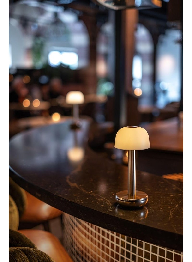 HUMBLE Two Wireless Portable LED Gold Frosted Shade Table Light Dimmable Mood Lighting Indoor Outdoor Cosy Warm Long Lasting Dining Home Garden Waterproof Design IP65 - Image 5